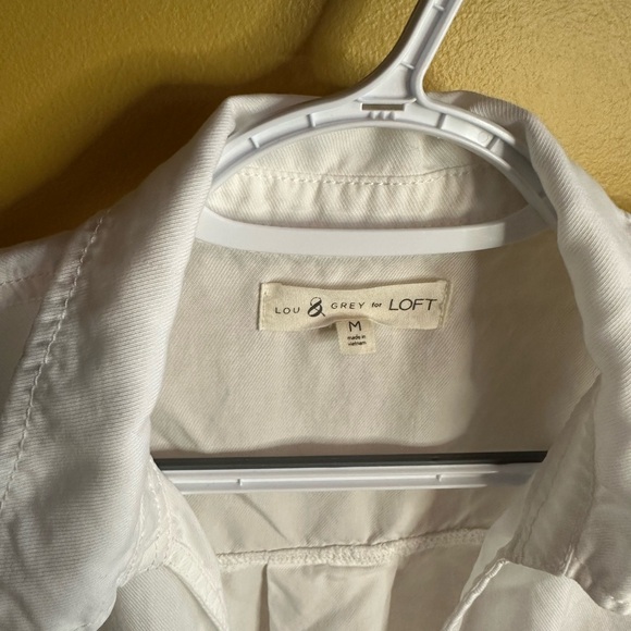 LOFT White Collared Shirt Lou & Grey - Picture 3 of 11